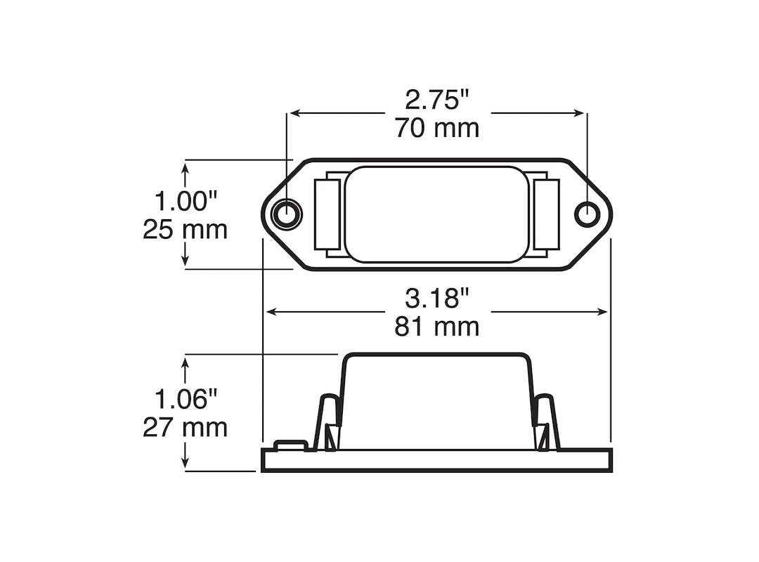 Peterson V107WA Amber 24V Clearance/Marker/Identification Lamp