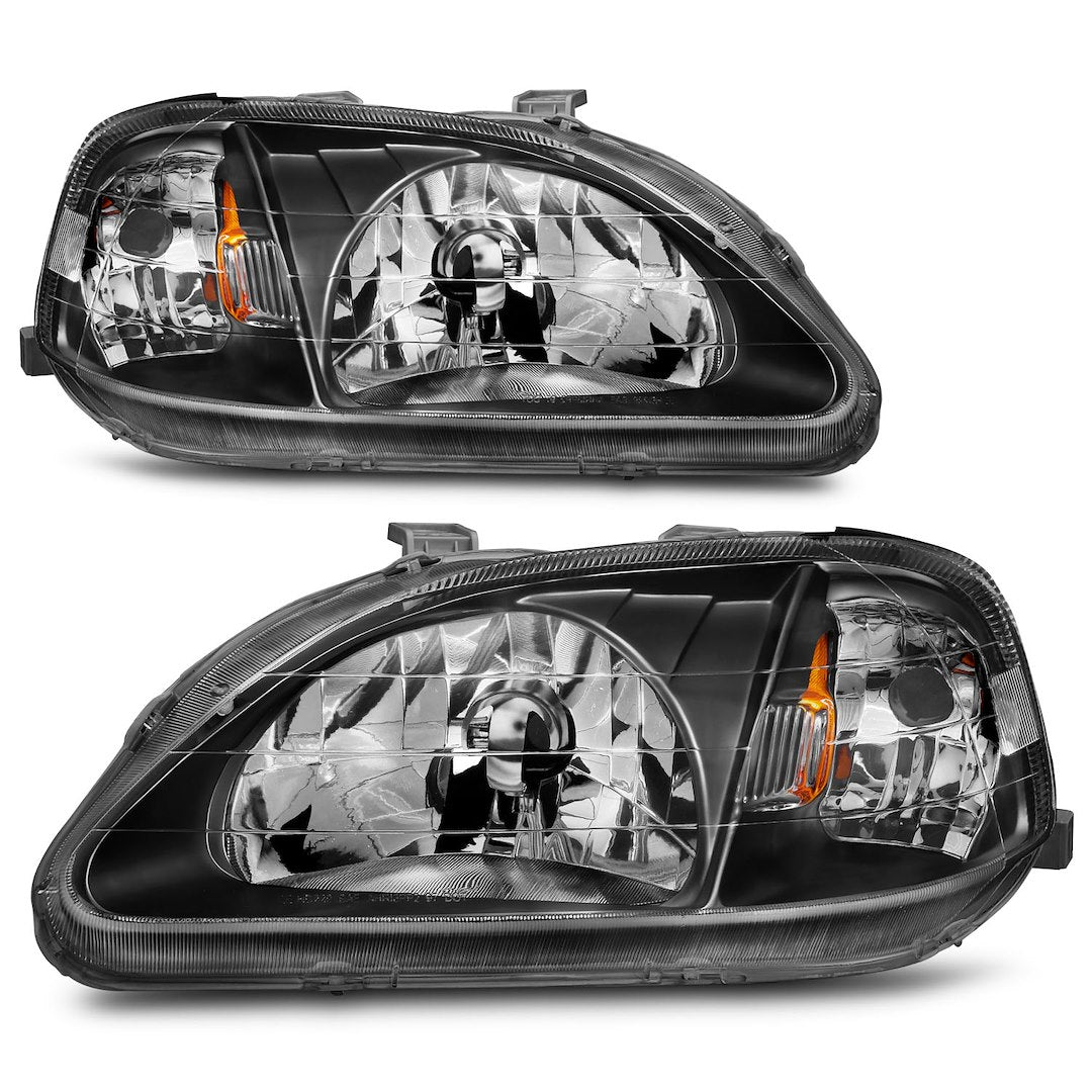 ANZO USA 121070 Civic Black Crystal Headlight Pair, No Bulbs - image 3
