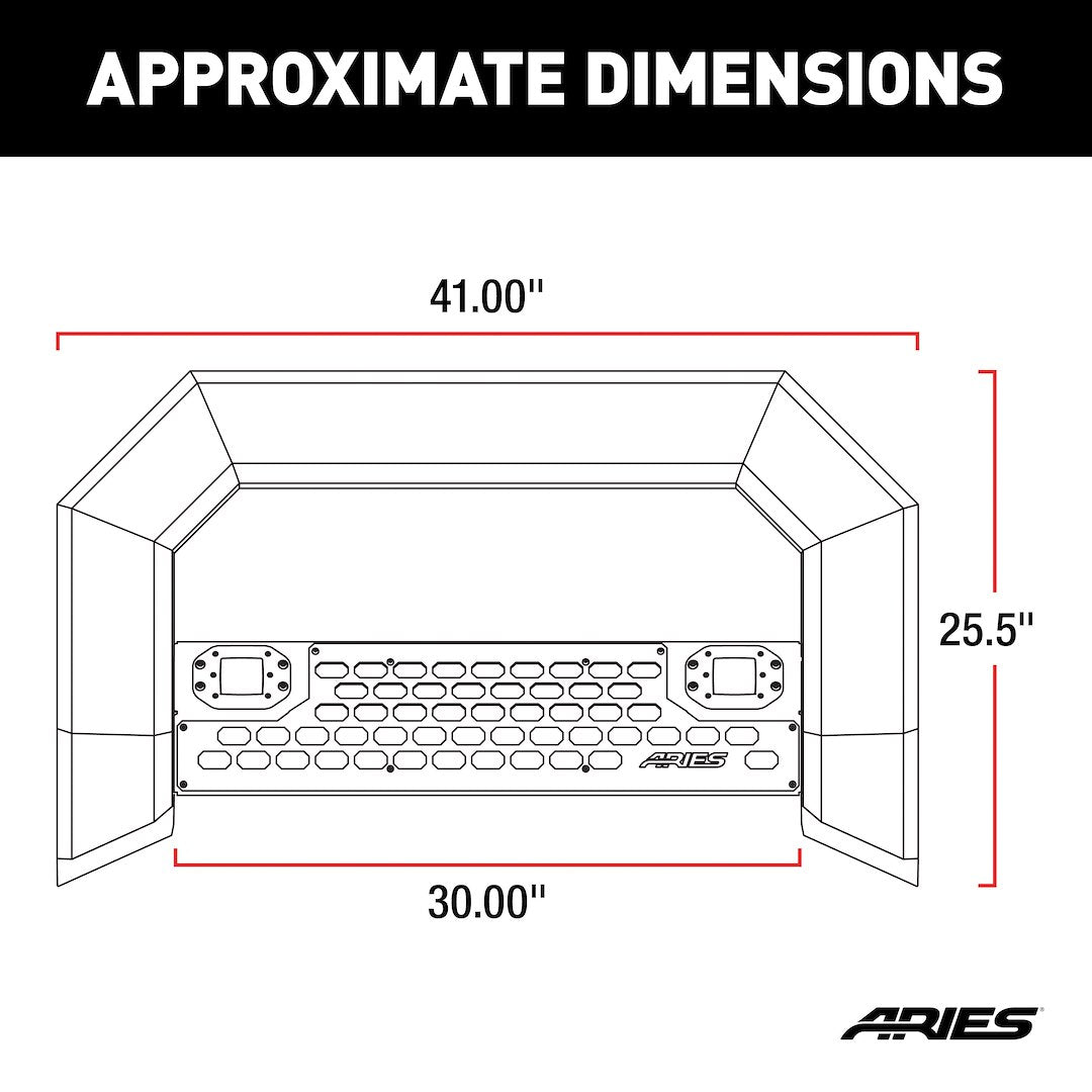 Aries 2163102 AdvantEDGE Aluminum Bull Bar With LED Lights - image 5