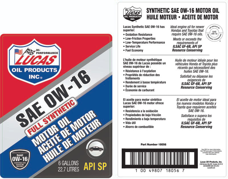 Lucas Oil 18056 Shop-Dispensing Oil