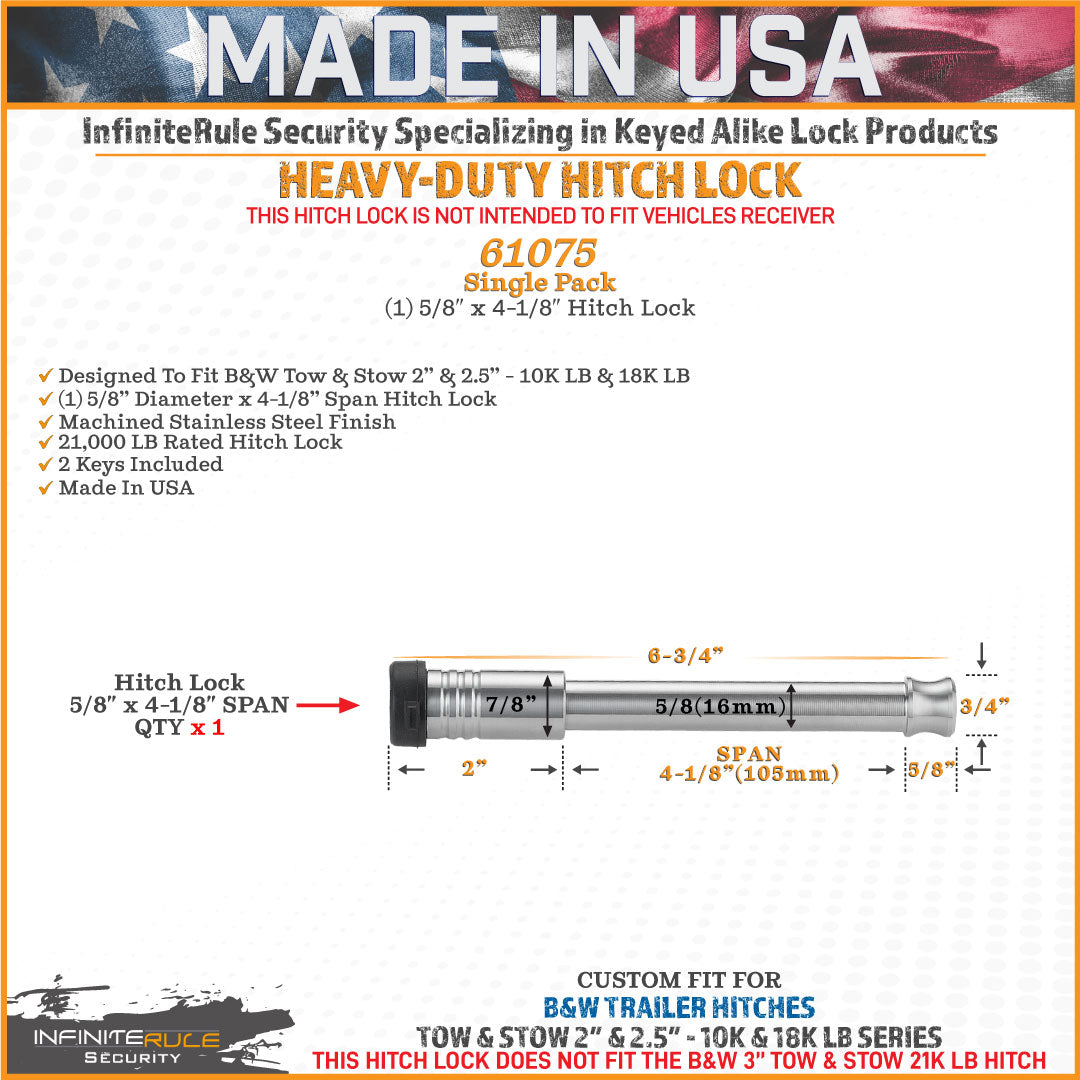 Infiniterule 61075-S Trailer Hitch Pin - image 3