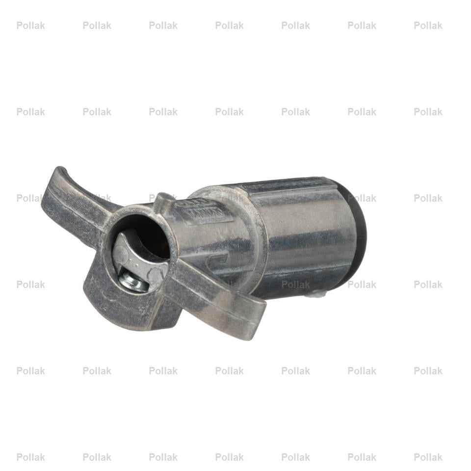Pollak 6P100V Pro Silver 6-Round Metal Trailer Connector