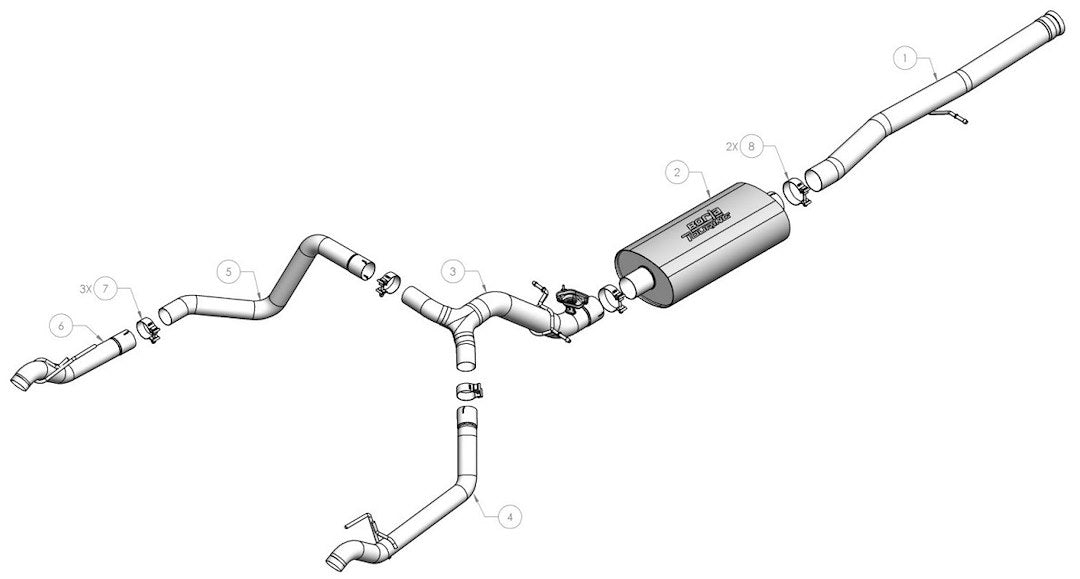 Borla 140993 Silverado/Sierra S-Type Dual-Side Cat-Back - image 2