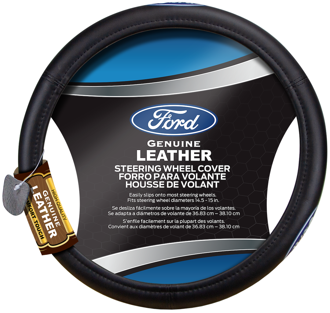 Plasticolor 006743R01 Ford Genuine Leather Series Steering Cover