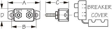 Sea Dog 830355 Circuit Breaker for Higher-Amperage Accessories