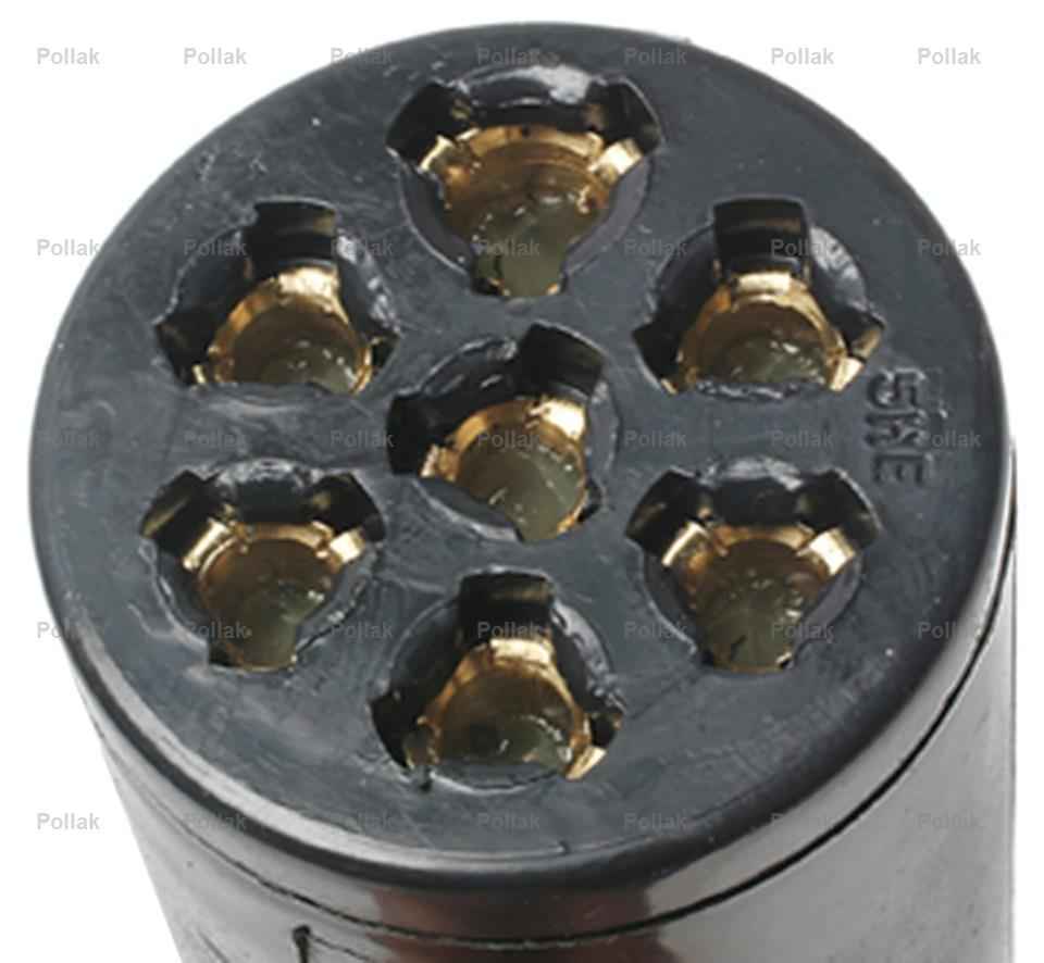 Pollak 11704 Black Heavy-Duty 7-Blade Trailer Connector
