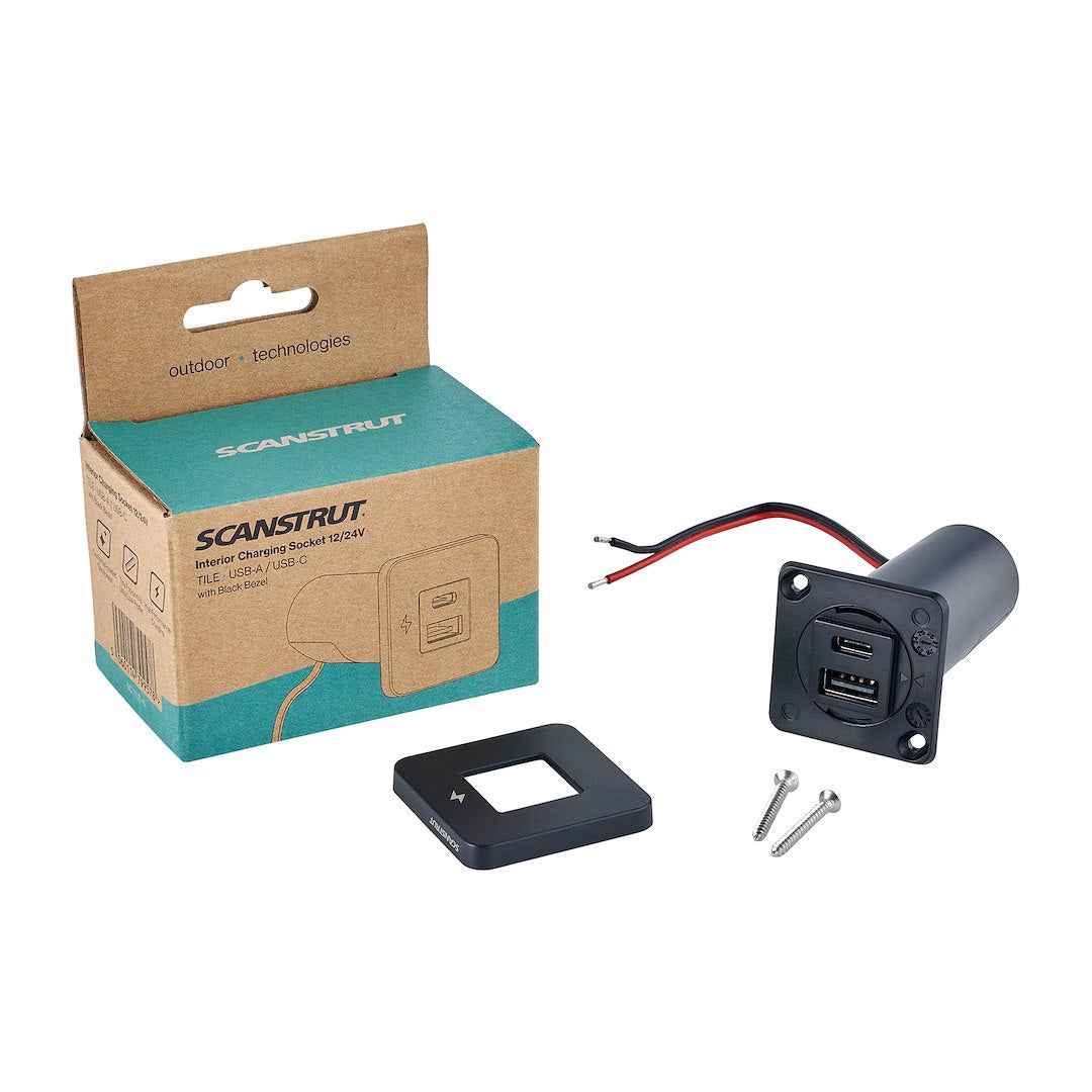 Scanstrut USB-A/USB-C Charging Outlet - 10–32V – SC-TILE-10