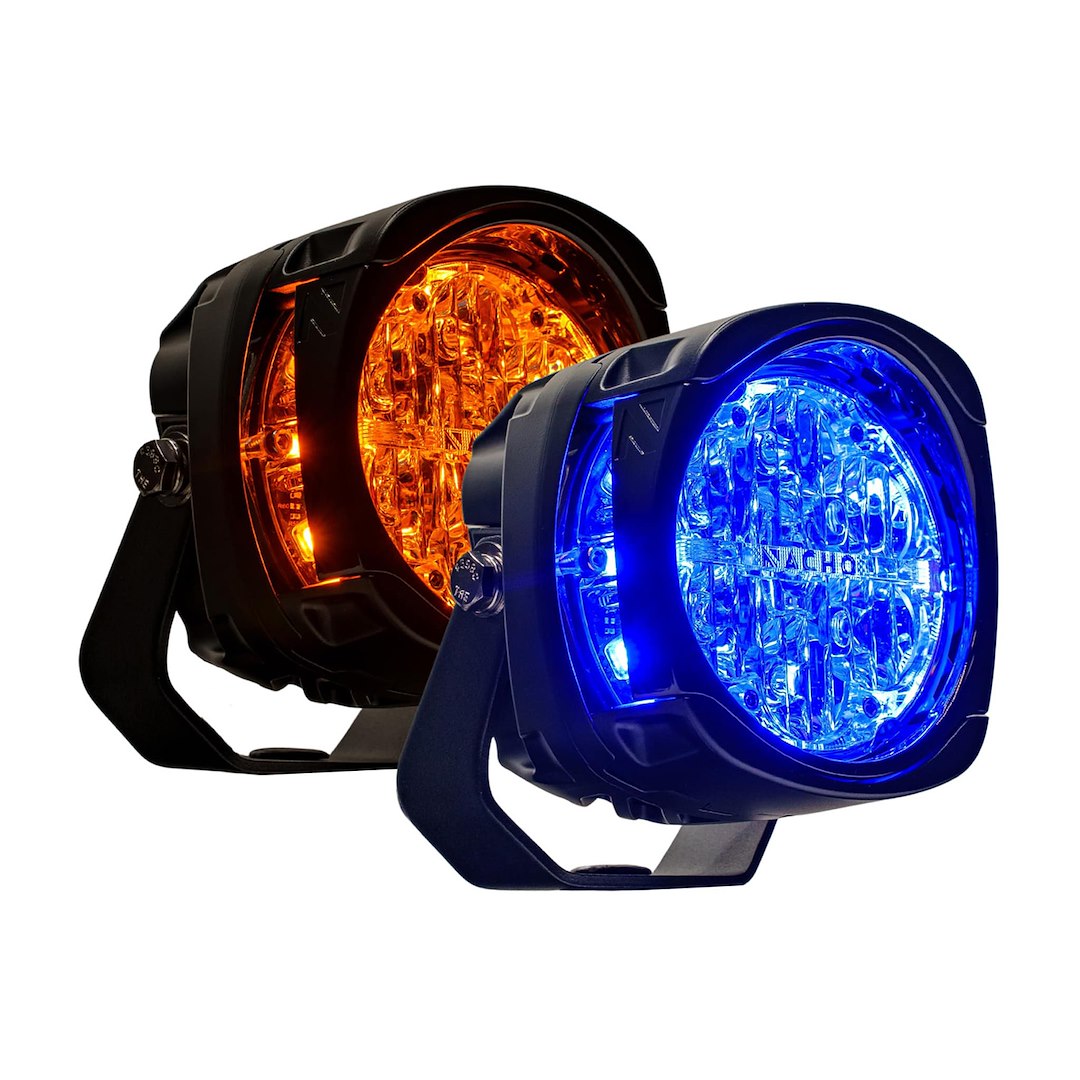 ARB PM455AB NACHO Quatro Amber/Blue Flood Chase Light Pair - image 1