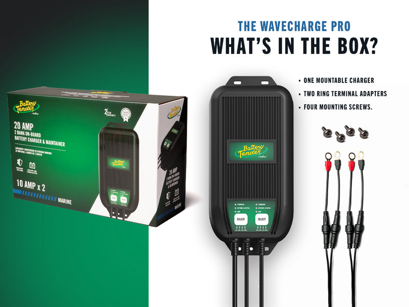 Battery Tender 022-1007-DL-WH WaveCharge Pro Two-Bank 12V 20A Charger - image 6