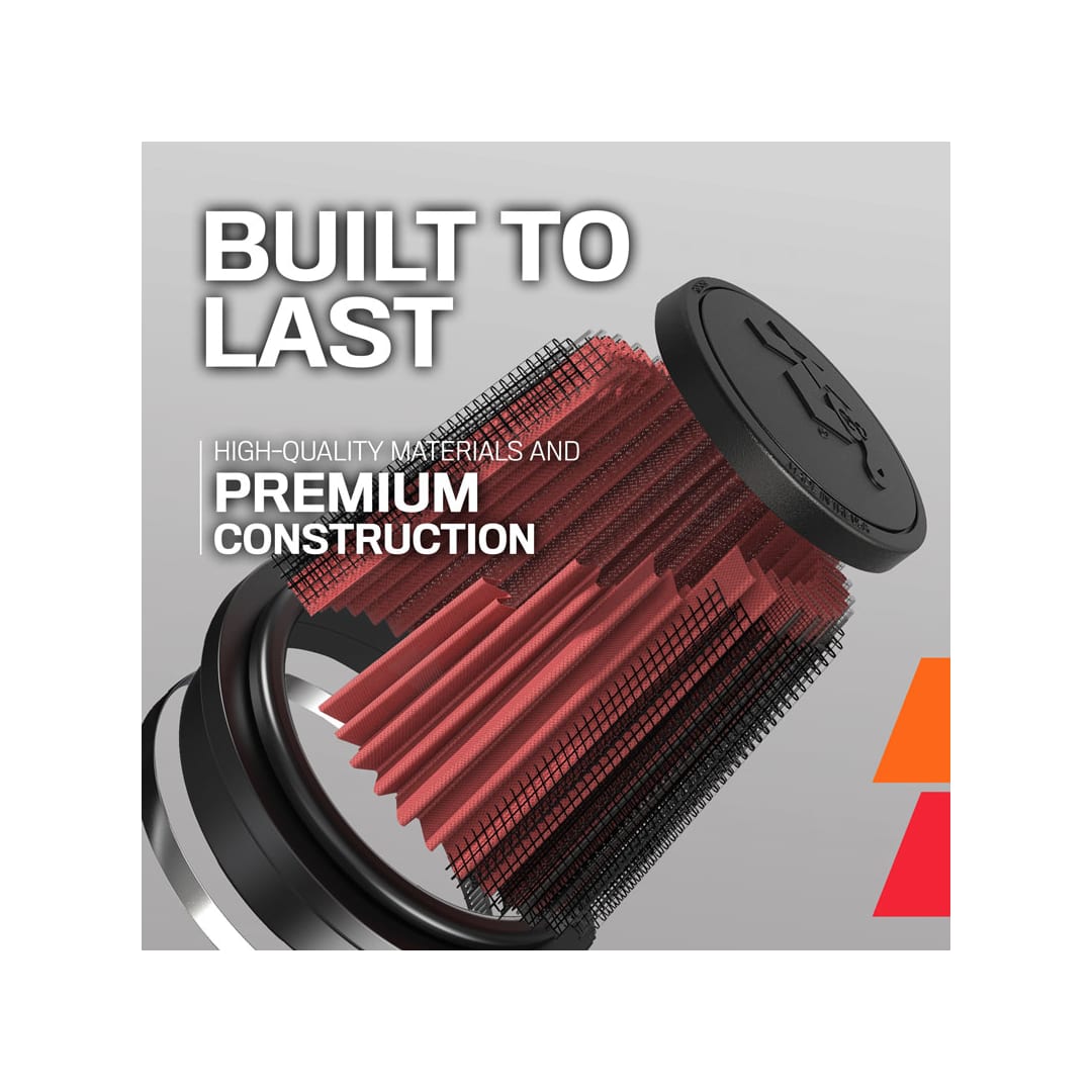 K&N Ru-4180 Universal Intake Filter with Rubber Flange