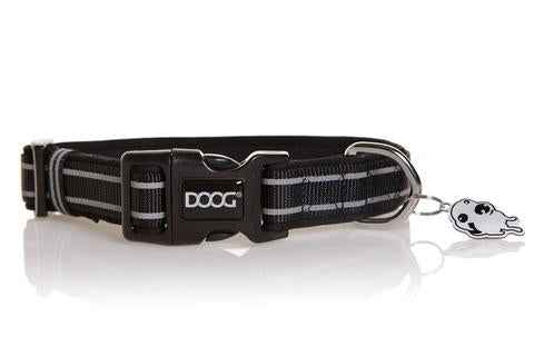 Doog COLBFLM Lassie Medium Black Neoprene Dog Collar