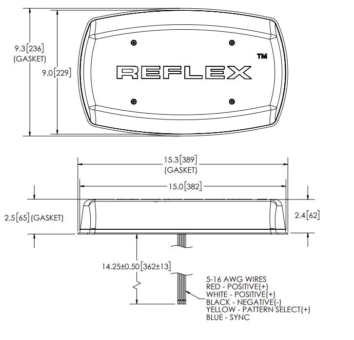 Ecco Elect 5590CAC Reflex Mini Warning Lightbar Assembly