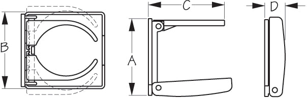Sea Dog 588221-1 Adjustable Folding Drink Holder