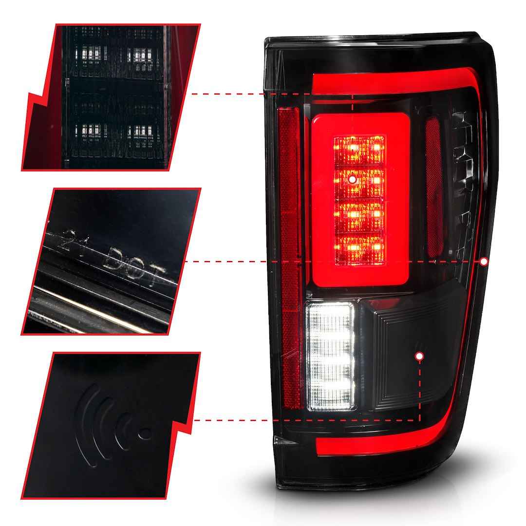 ANZO USA 311474 F-150 Smoke Sequential LED Tail-Light Pair