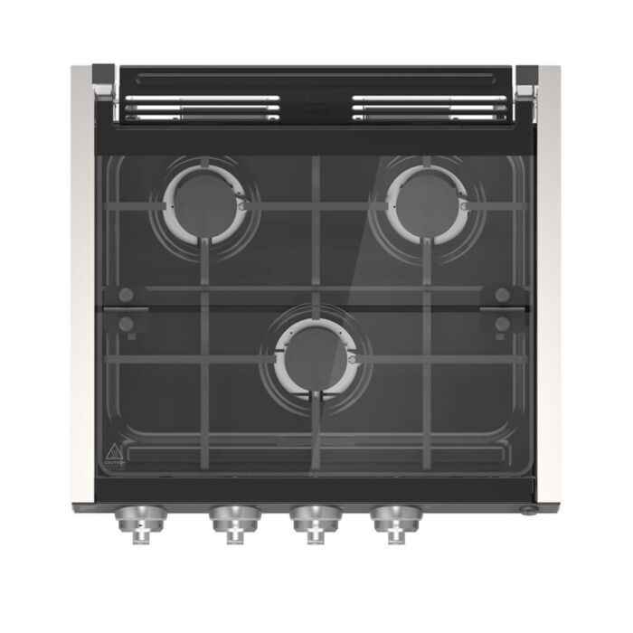 Furrion FGH3Z25-SS 3-Burner Stainless Steel Cooktop with Glass Cover and Wire Grates – image 1