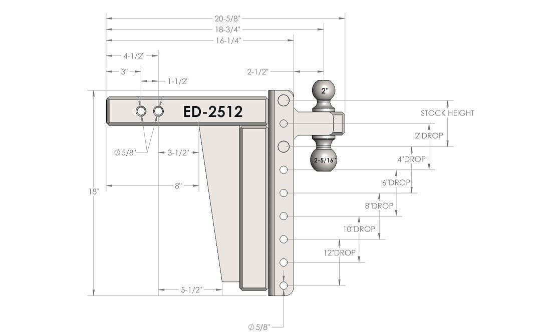 Bulletproof Hitches Ed2512 Trailer Hitch Ball Mount - image 9