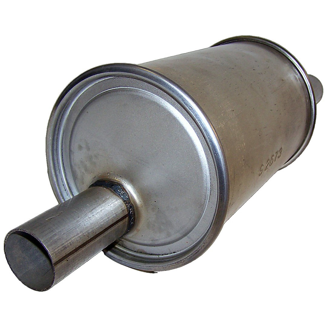 Crown Automotive 641878 Round Single-Wall Muffler with Offset Connections - image 2