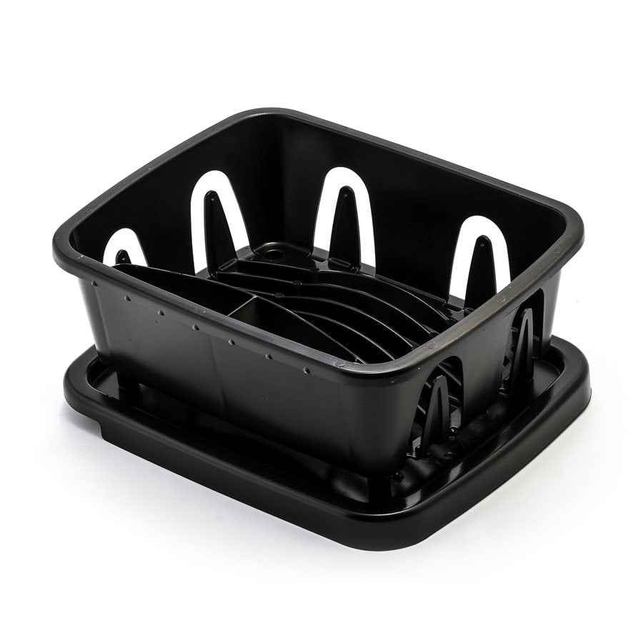 Camco 43512 11.69-Inch RV Dish Rack with Snap-On Tray