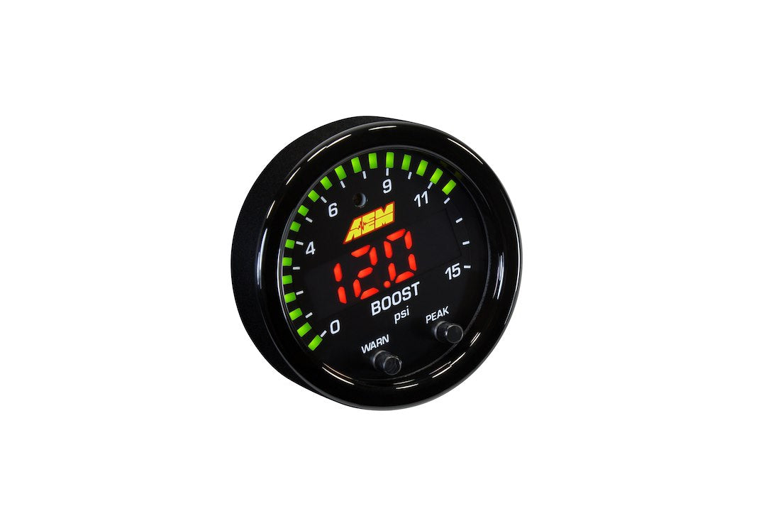 AEM Electronics 30-0309 X-Series 0–15 PSI Digital Pressure Gauge - image 2