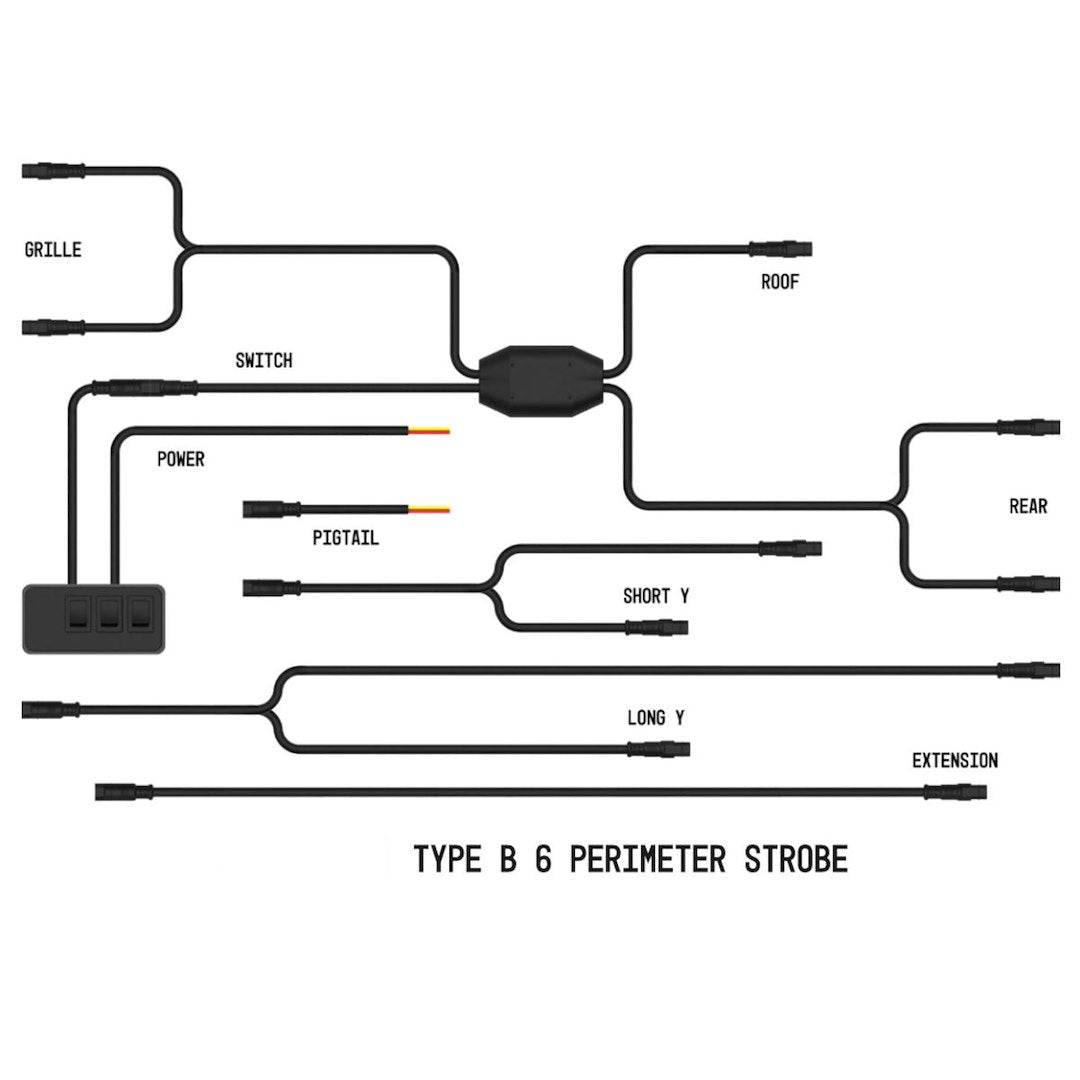 Builtbright BB8KB06 Type B StrobeLink Five-Output Harness - image 1