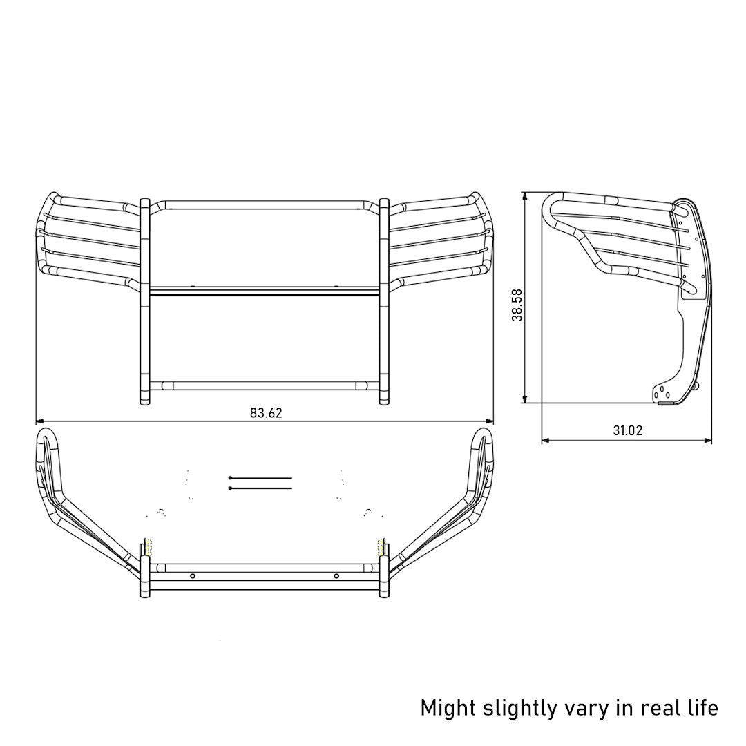 Black Horse Offroad 17TT22MA Tundra Front Grille Protector - image 8