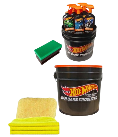 Hot Wheels Car Care Hwcbukit Collectors Bucket Vehicle Wash Set