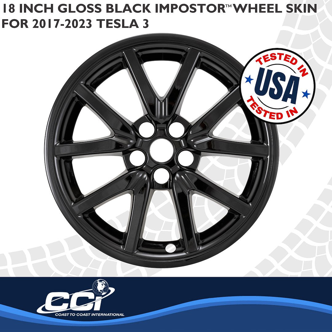 Coast To Coast IMP527BLK Tesla Model 3 18-Inch Impostor Skins - image 3