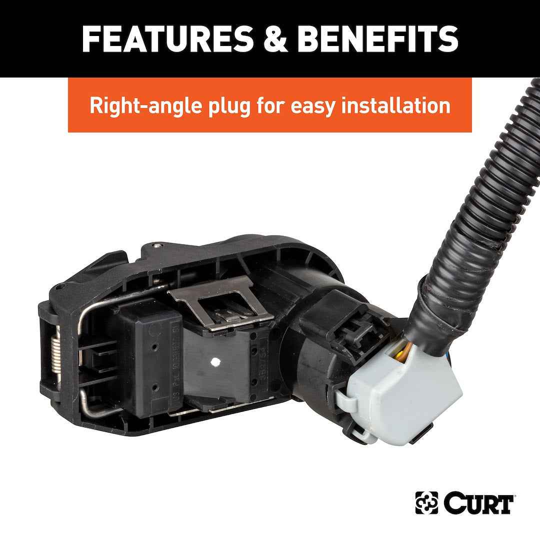 CURT 7-ft Truck-Bed Wiring Extension - 4-Flat/7-Blade – 56003