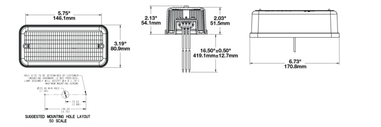 J.W. Speaker 0341361 270 Series LED Rear Lamp Assembly