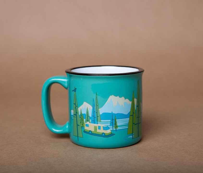 Camp Casual CC004TL Birds Eye View 15-oz Ceramic Travel Mug