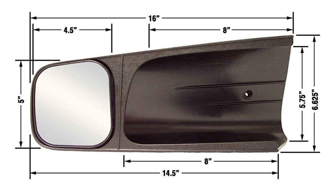 CIPA USA Exterior Towing Mirror - Add-On To Original Mirror – 10200
