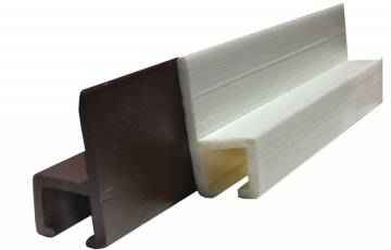 JR Products 80321 48-Inch Brown Type C Internal-Slide Curtain Rail