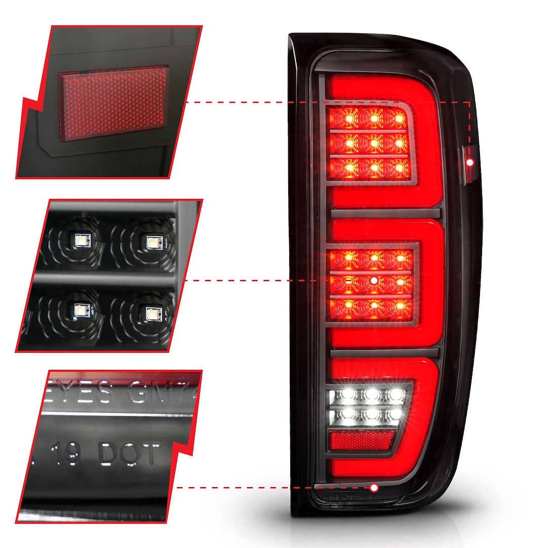 ANZO USA 311459 Sierra Clear Full-LED Tail-Light Pair, Black - image 2