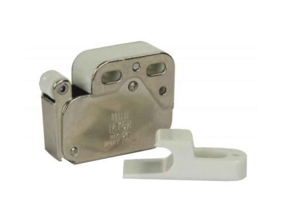 JR Products 70455 Silver Push-Release Cabinet Catch