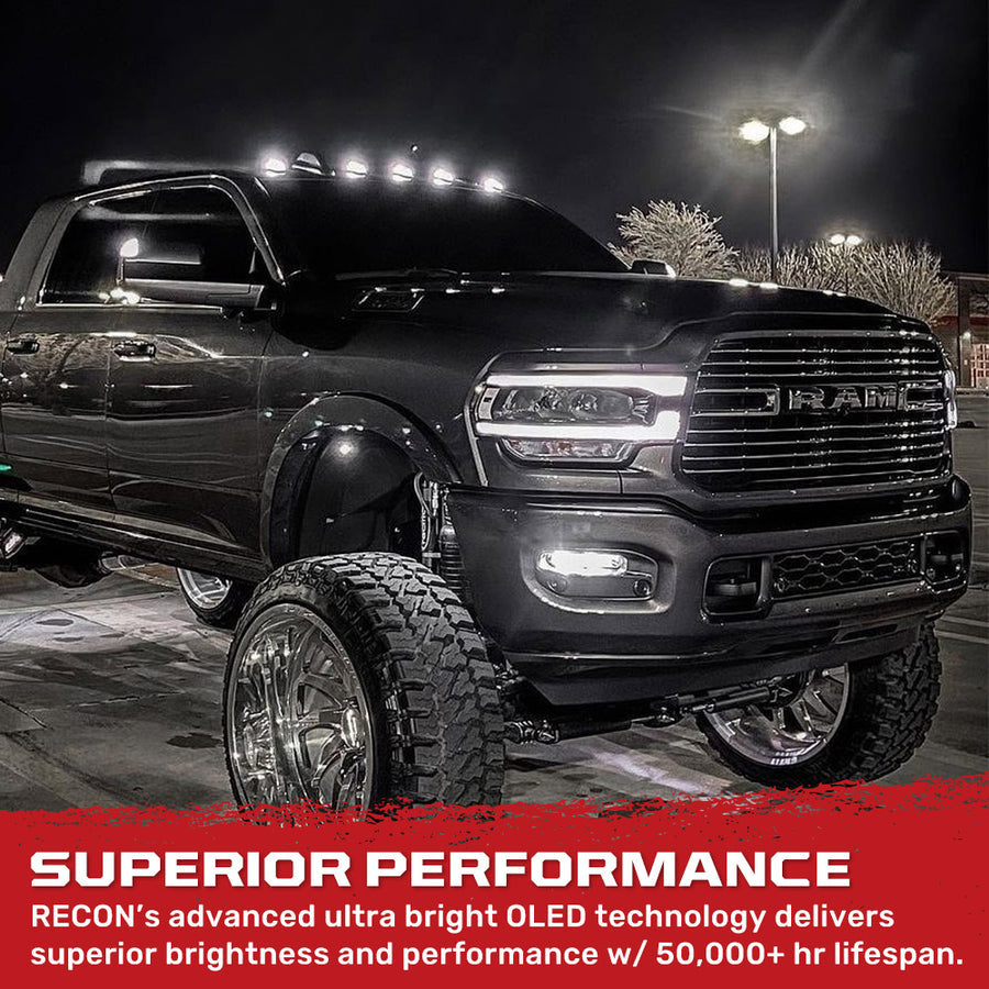 Recon 264345CLHPWH High-Power Roof-Marker Lights