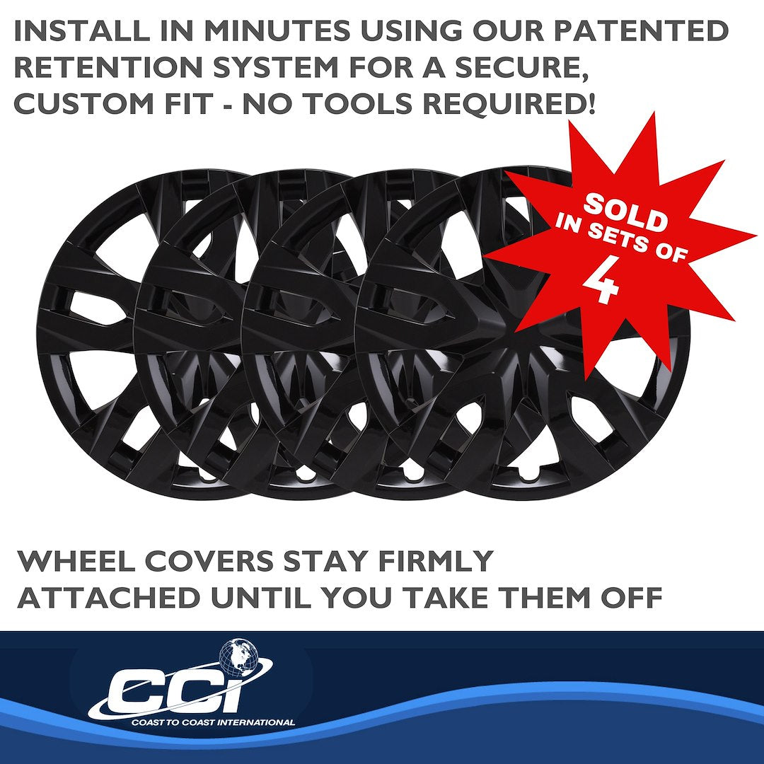 Coast To Coast 55617BLK Cross Gloss Snap-On Wheel Trim Set - image 5