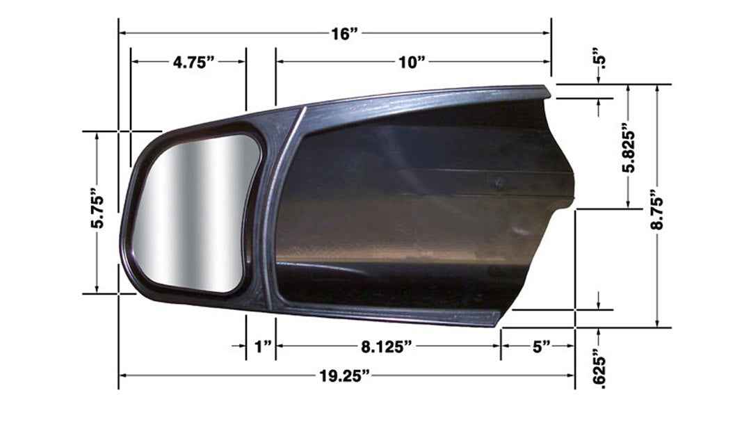CIPA USA Exterior Towing Mirror - Add-On To Original Mirror – 11300