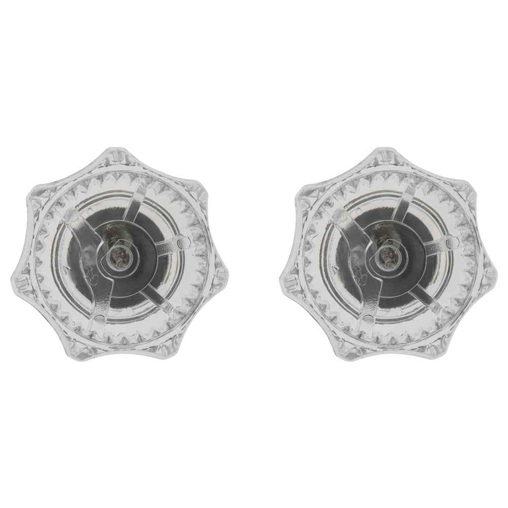 Dura Faucet DFRKA Clear Acrylic Crystal Faucet Knobs, Hot/Cold Pair