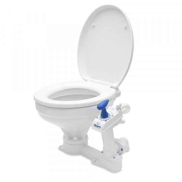 Albin 07-01-002 Manual Comfort Marine Toilet, Slow-Close Seat