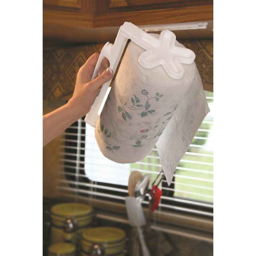 Camco 57111 White Slide-Off Paper Towel Holder