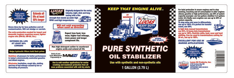 Lucas Oil 10131 Heavy-Duty Synthetic Stabilizing Additive