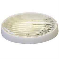 LaSalle Bristol GSAM4033 White-Base Oval Porch Lamp, 6-1/4 x 3-1/2