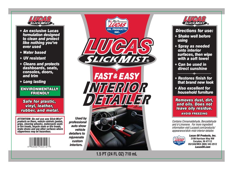 Lucas Oil 10514 Interior Cleaning/Detailing Treatment