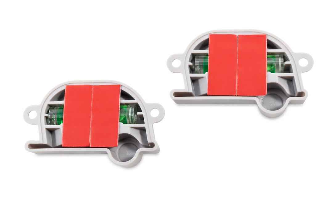 Camco 25520 Retro RV-Shaped Bubble Levels, Pair