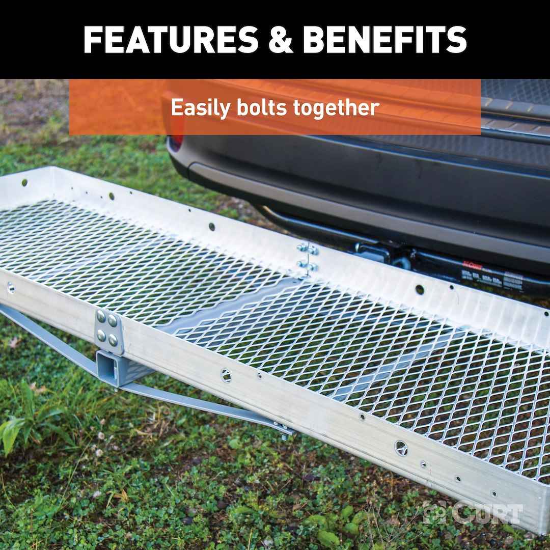 CURT Hitch Cargo Carrier - 20 in x 60 in, 2 in – 18100