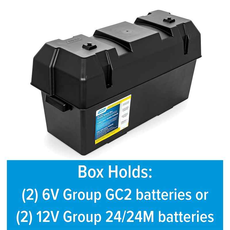 Camco 55374 Dual Battery Box For GC2 Or Group 24 Batteries Polypropylene, Camco – image 10
