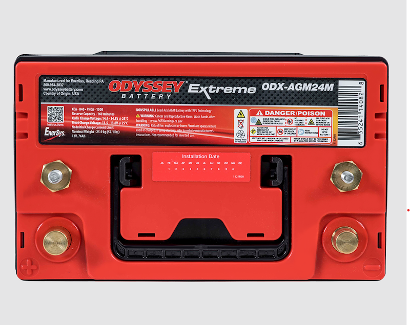 Odyssey Battery ODX-AGM24M Odyssey AGM Starting Battery Group 24 12V 840 CCA Marine – image 9