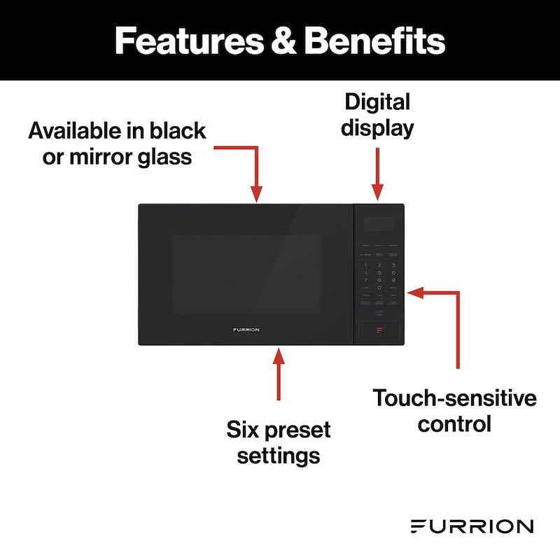 Furrion FMSN09-BL Microwave Oven 0.9 Cu Ft Black 900W – image 3