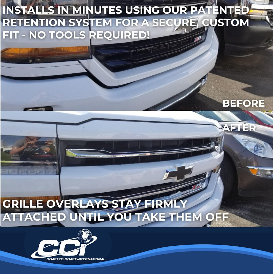Coast To Coast GI158 Silverado Chrome Bar-Style Grille Trim - image 4