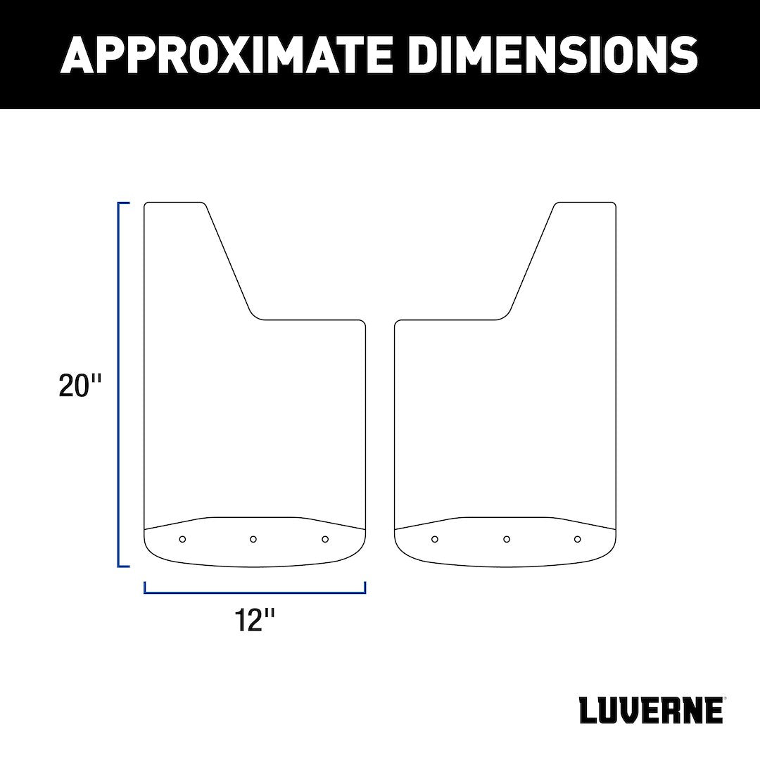 Luverne 251220 Front/Rear Textured Rubber Mud Guards